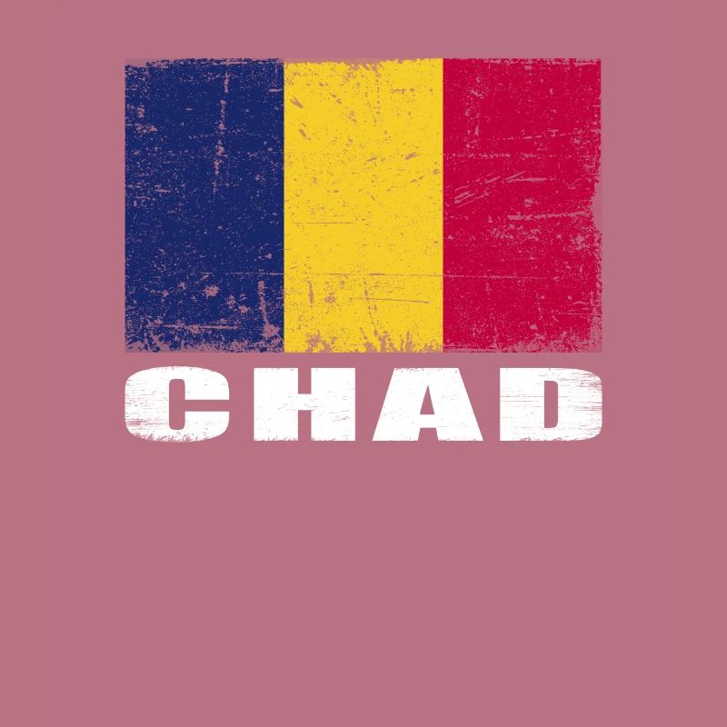 Drapeau du Tchad Grunge Drapeau du Tchad