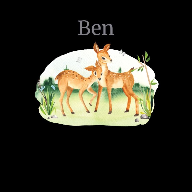 Forêt Animaux Cerf Fleurs Nom Ben