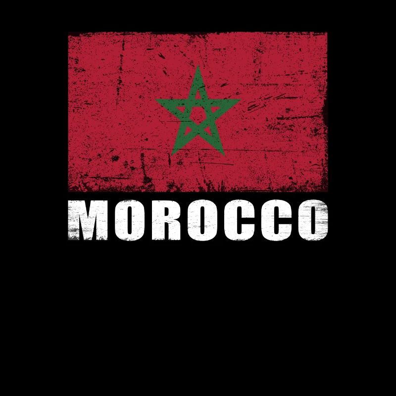 Maroc Drapeau Grunge Maroc Drapeau