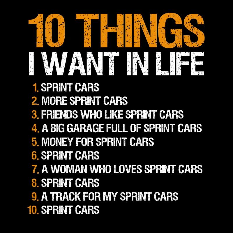 Sprint Car Racing Spruch