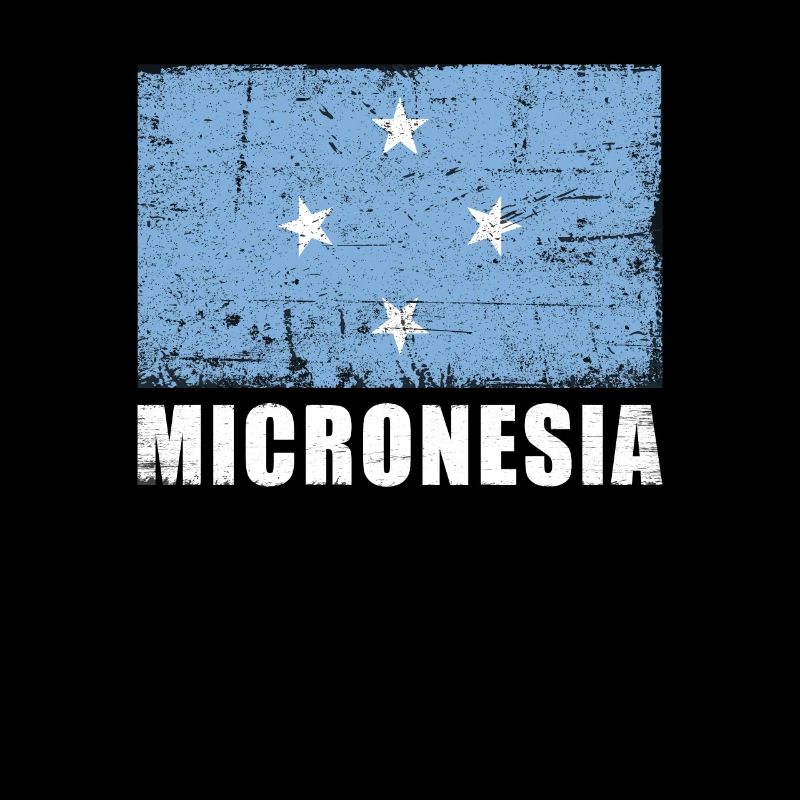 Drapeau de micronésie Grunge Drapeau de Micronésie