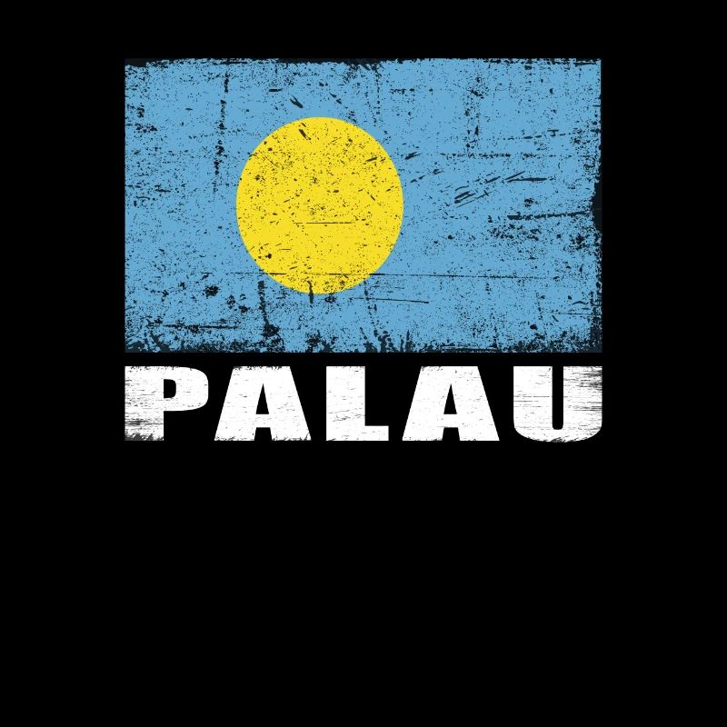 Drapeau des Palaos Drapeau des Palaos Grunge Drapeau des Palaos