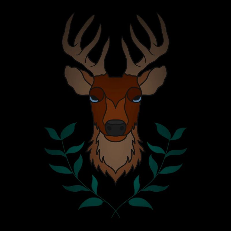 Rothirsch Geweih mit Hirschgeweih