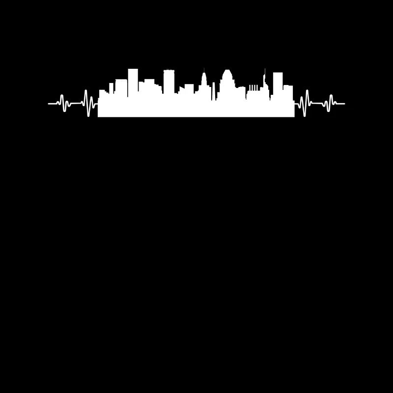 Baltimore Heartbeat Pulse Skyline