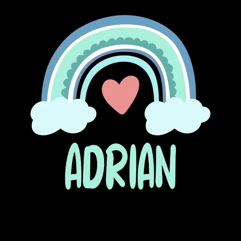 Adrian Name Regenbogen Baby