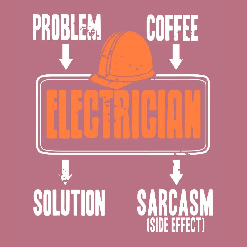 Problem Solution Coffee Sarcasm Funny Electrician
