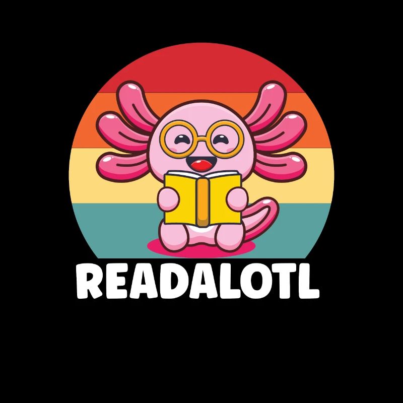 Axolotl Book Reader Reading Literature Bookworm