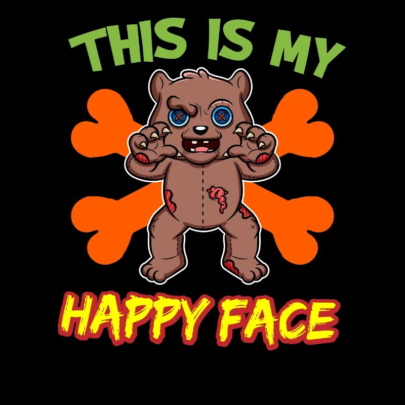 C’est mon visage heureux drôle de monstre d’Halloween