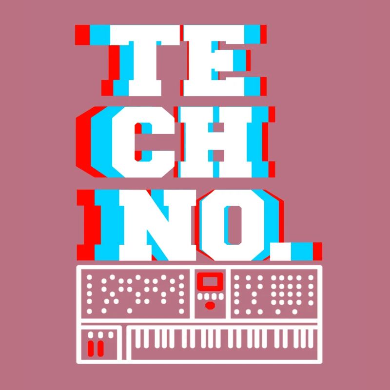 TECHNO. Awesome Retro DJ Techno Lover Designs