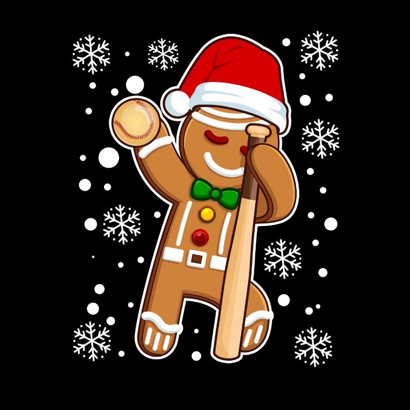 Dabbing Lebkuchenmann Weihnachtsmann Softball