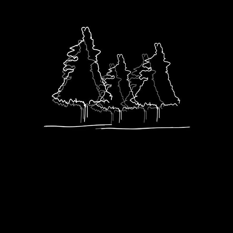 Forêt arborescente Lineart