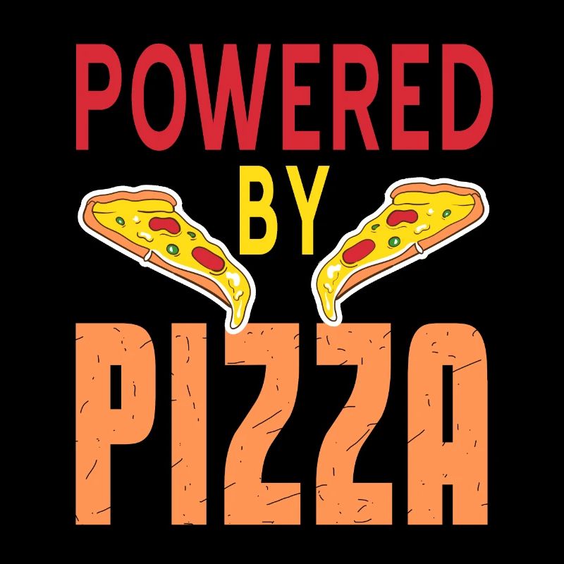 Propulsé par PIZZA Retro Pizza Lover Designs