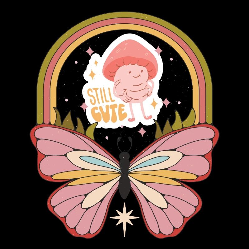 Mignon papillon Motivation Dicton avec Cute Butte