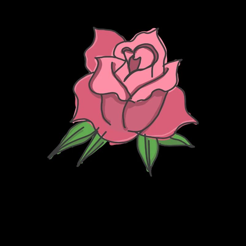 Rose Red Rose Hand-drawn