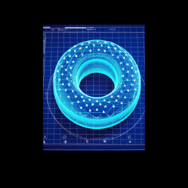 Donut Blueprint Pastry Chef Cake Baking