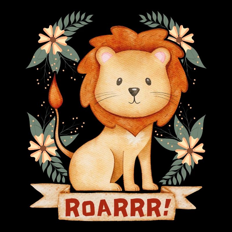 Lustiger Löwe, Spruch Roarrr, Sternzeichen-Löwe