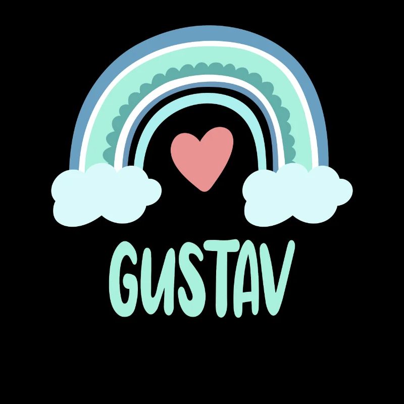 Gustav Name Regenbogen Baby