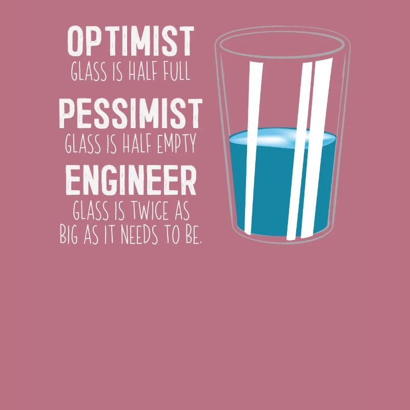 Funny Engineering Computer Civil Optimist Glas