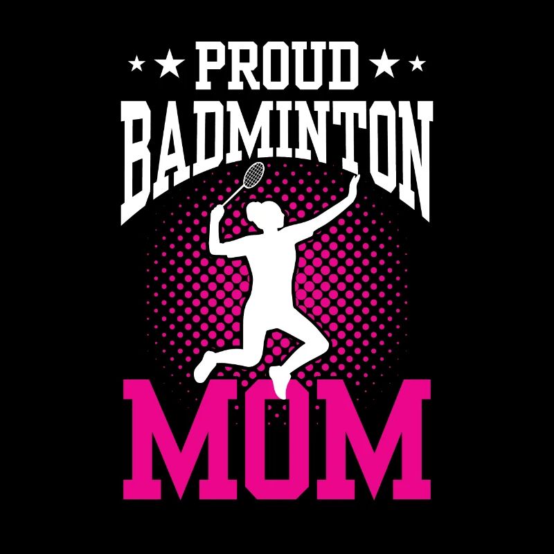 Fière maman de badminton Joueuse de badminton amoureuse