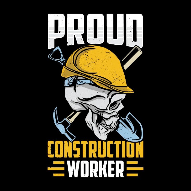 Proud Construction Worker Construction Site Teamwork Team Construction