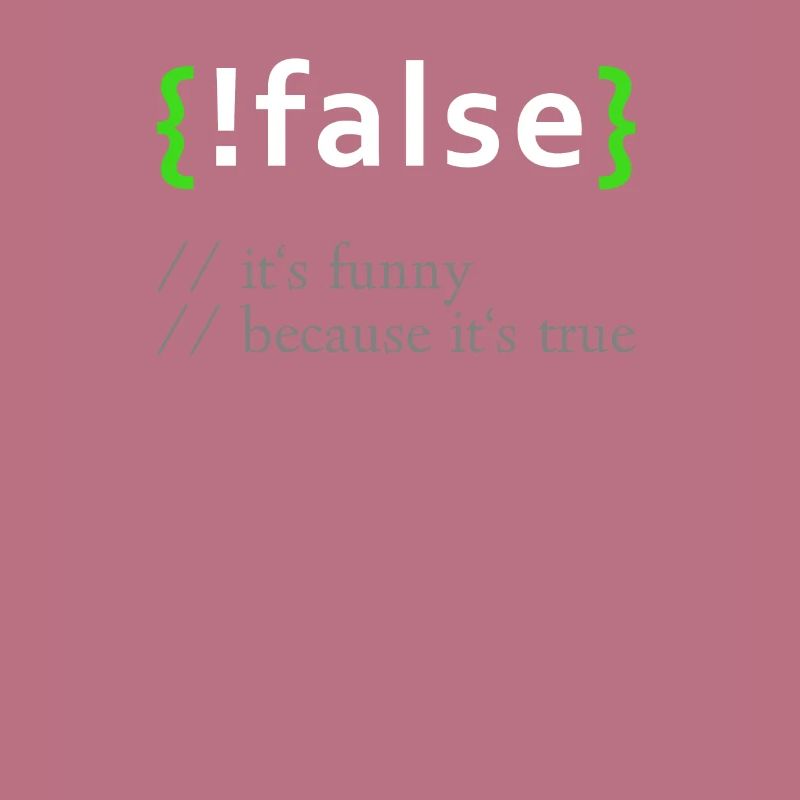 ! False - Lustige Codierung Programmierer Computerprogramm