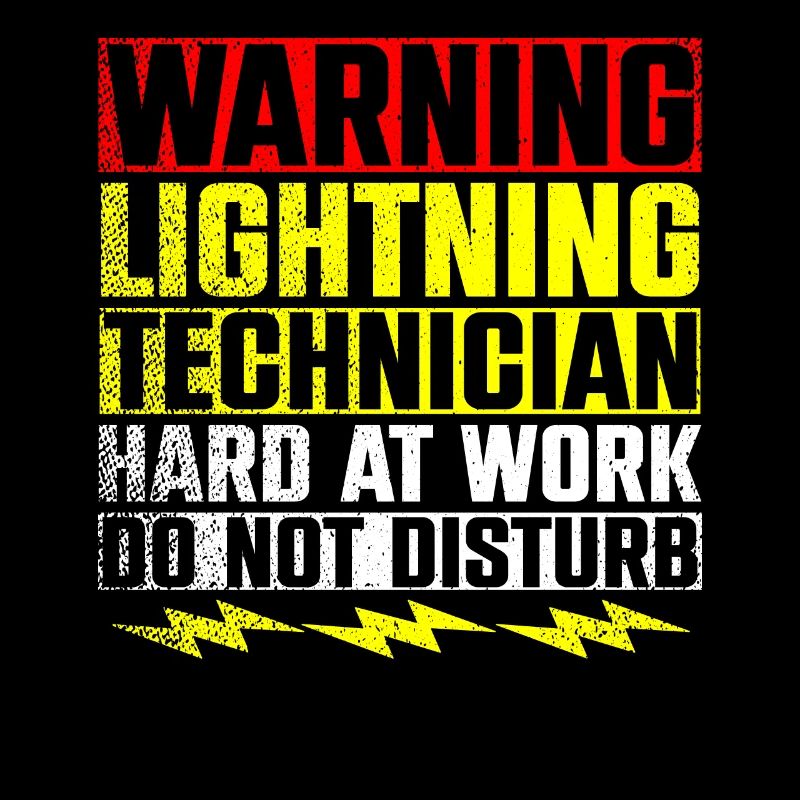 Warning Lightning Technician At Work