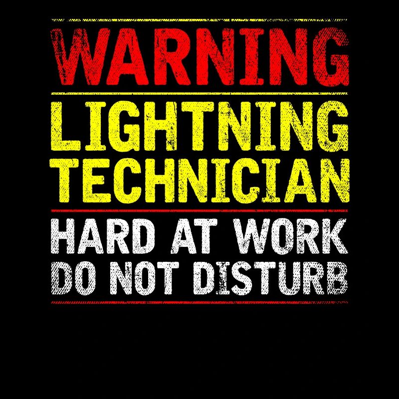 Warning Lightning Technician At Work