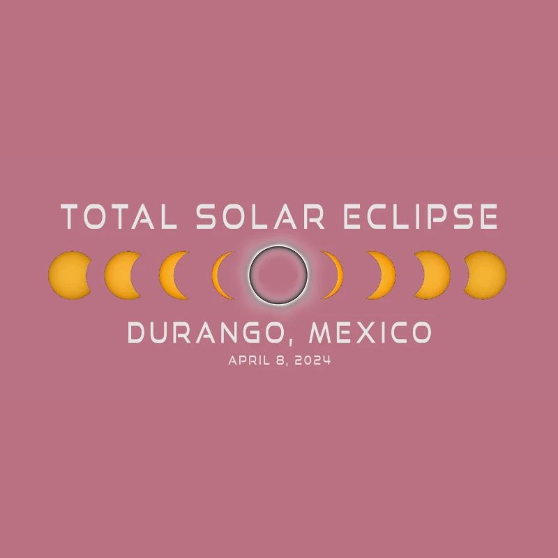 Durango Mexique Eclipse Solaire 2024 8 avril Souvenir