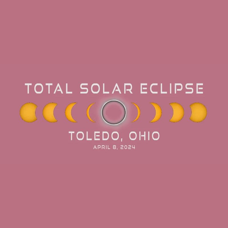Toledo Ohio Solar Eclipse 2024 8 avril Souvenir