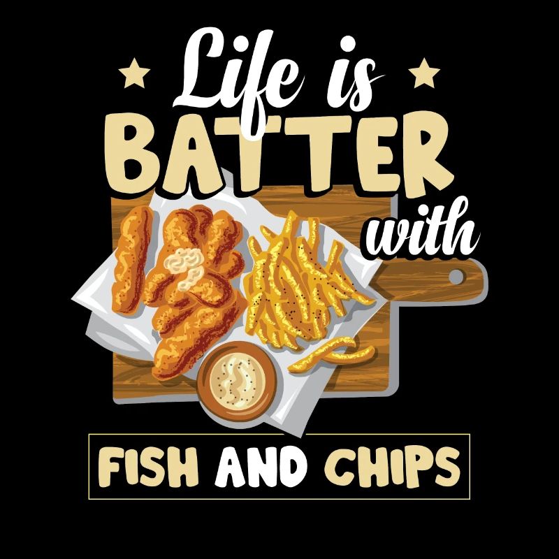 La vie est battue avec du fish and chips