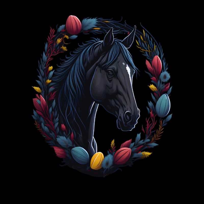 Équitation avec cheval doux à Pâques & printemps