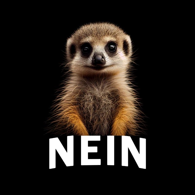 Statement Erdmännchen, Nö Fun, Einfach Nö, Nein