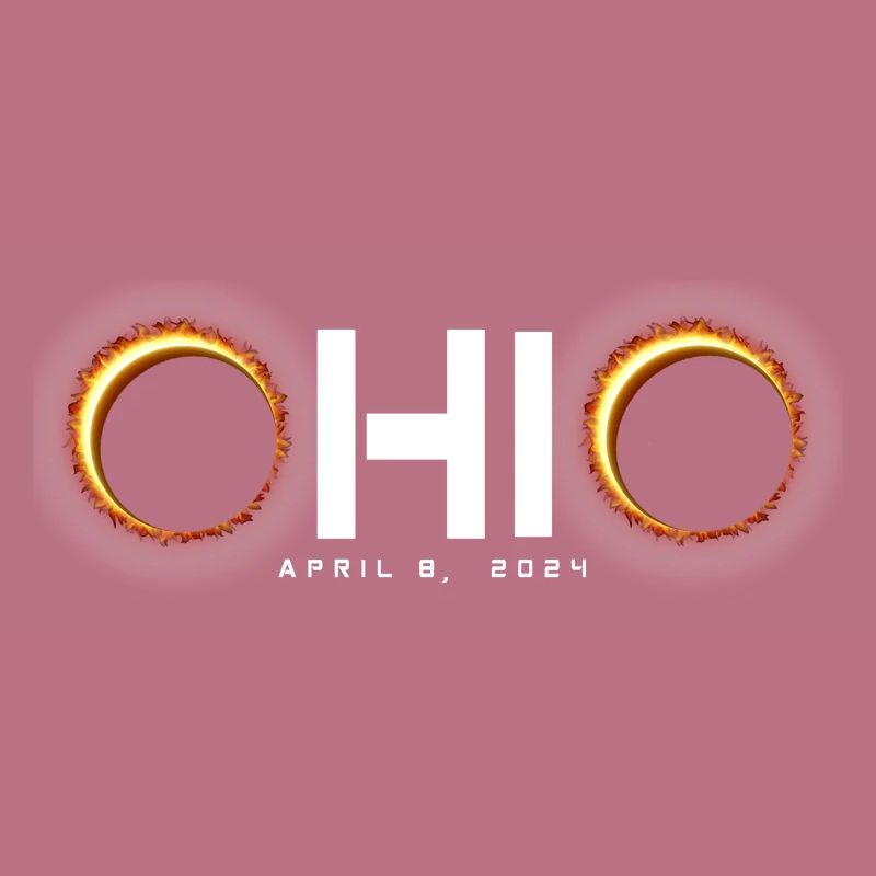 Ohio 2024 Eclipse Souvenir 8 avril