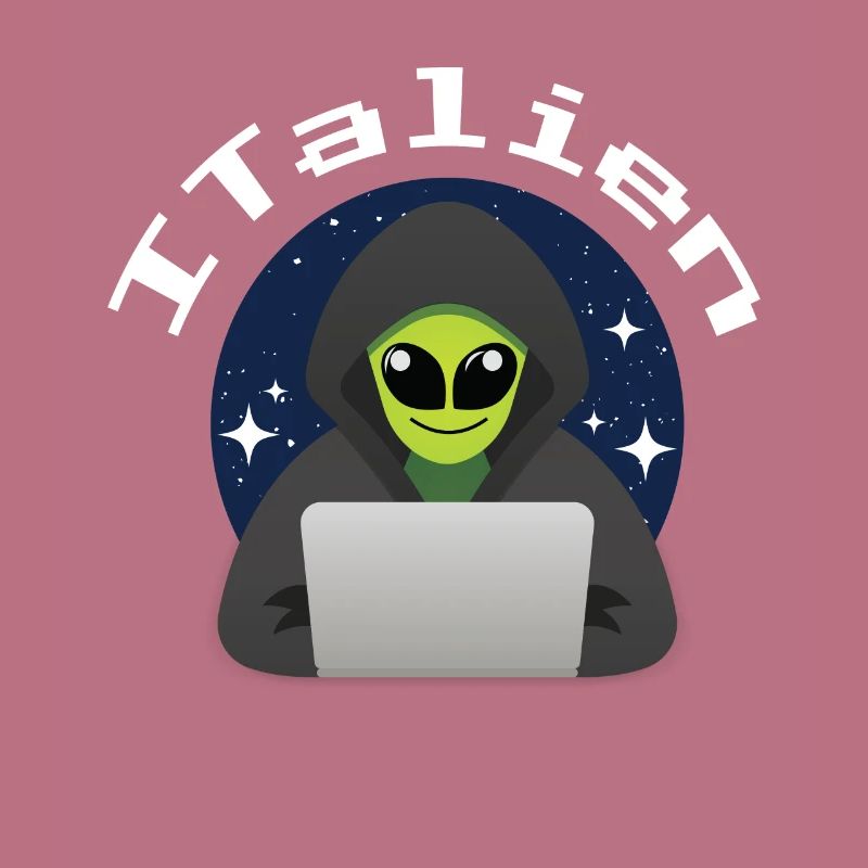 ITalien Alien Informatiker Hacker Coder