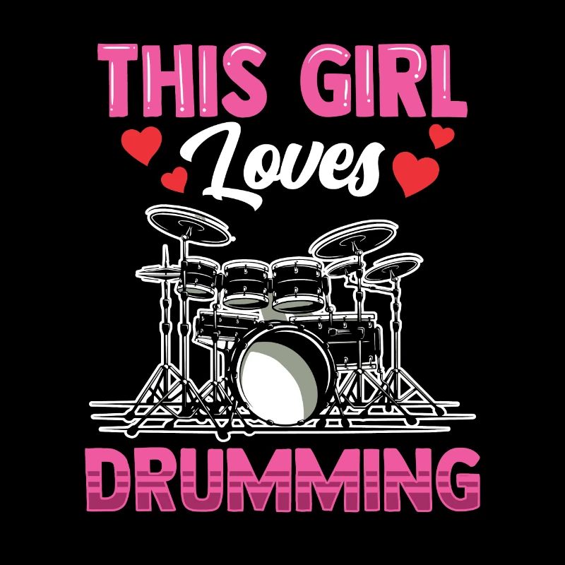 Dieses Mädchen Liebt Das Trommeln Schlagzeug Drum