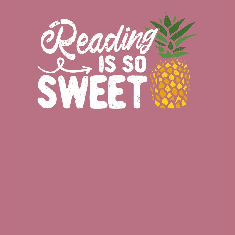 Reading is so cute book lover pineapple reader teacher