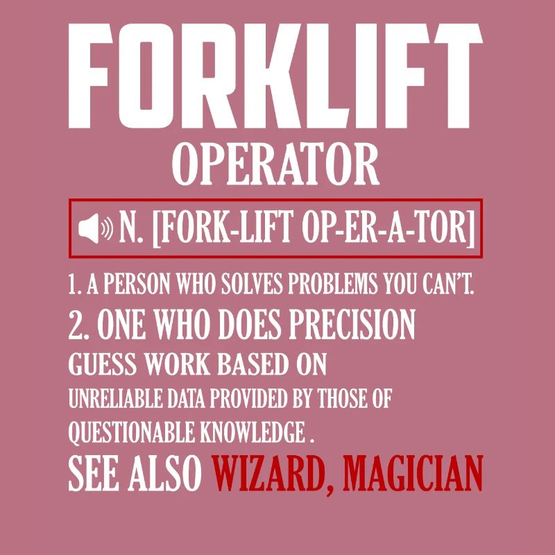 Forklift Operator Noun Driver Forklifter Operator