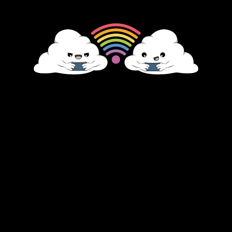 Cloud Wi-Fi Rainbow Colors