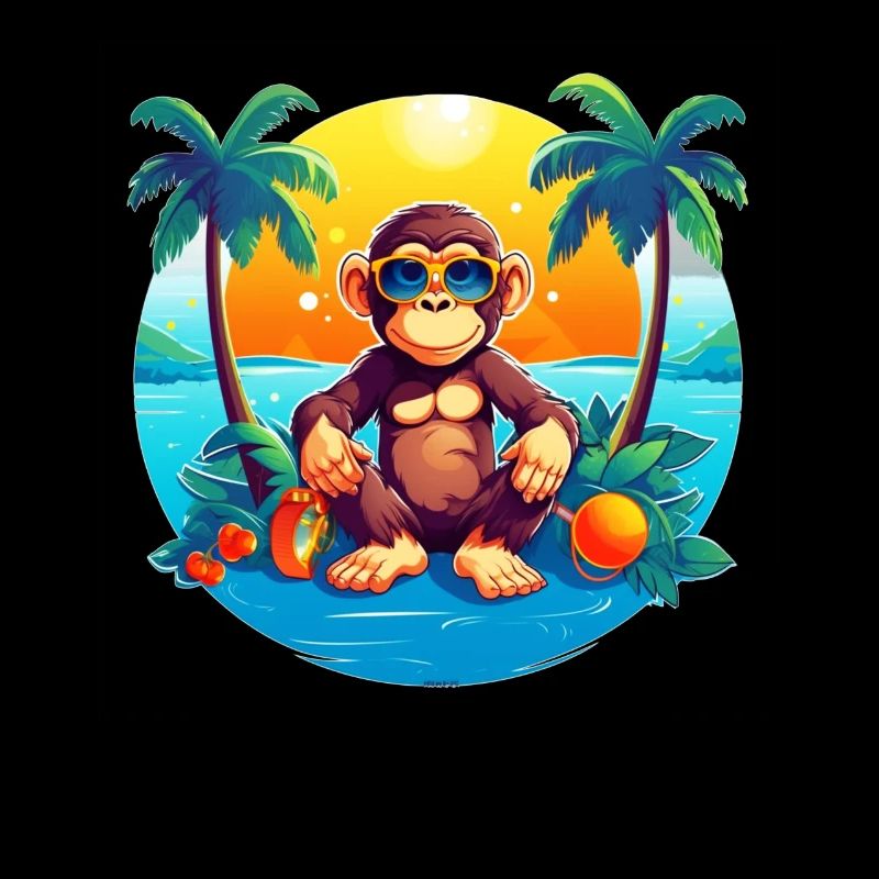 Beachside Monkey Adventure: Cool and Comfy Summer