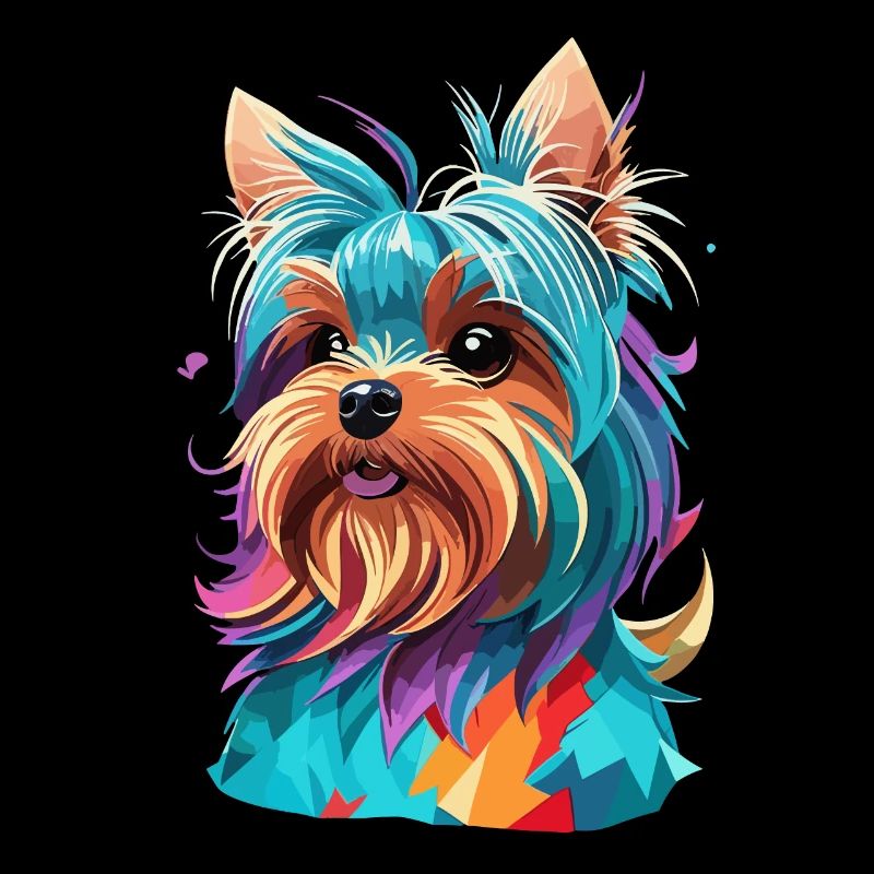 Der Yorkshire Terrier Polygon Hund Kunst Hunde