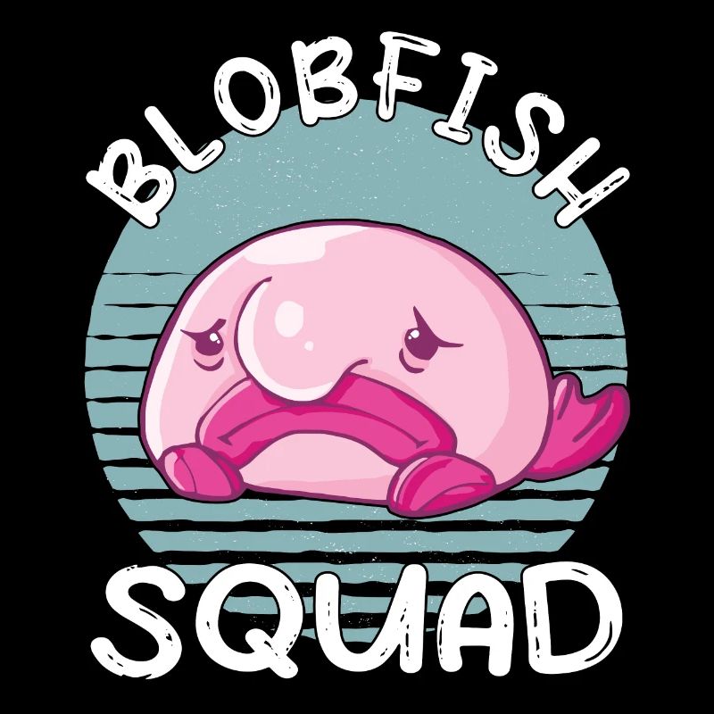 Costume de Blobfish - Visage de poisson Blob laid -