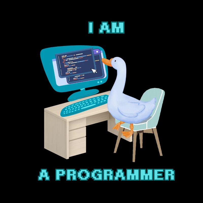 Un canard programmeur, un design amusant pour les programmeurs
