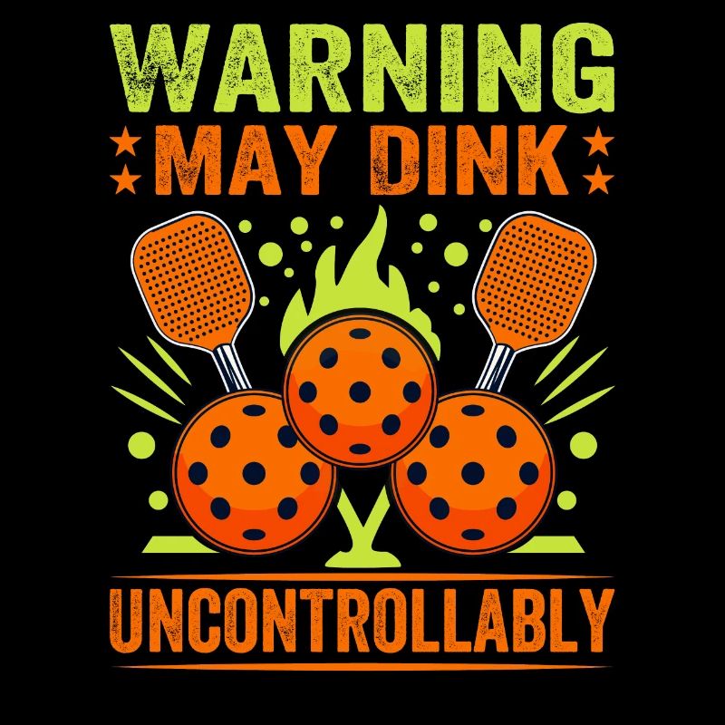 Warning May Dink Uncontrollably Pickleball Spruch