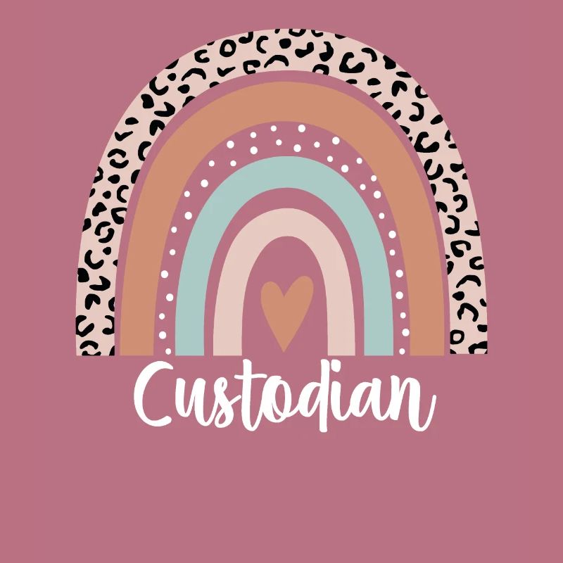 Custodian Rainbow Leopard Funny Custodian