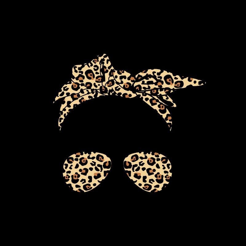 Reading Squad Messy Bun Leopard Bandana Alphabetisierung