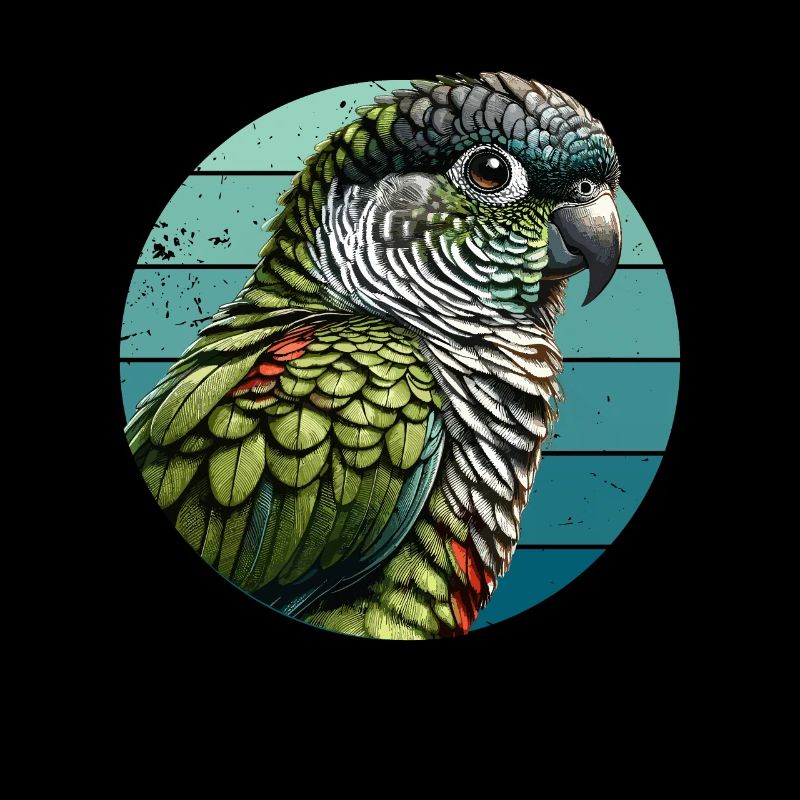 Conure à joues vertes Art mignon Conure