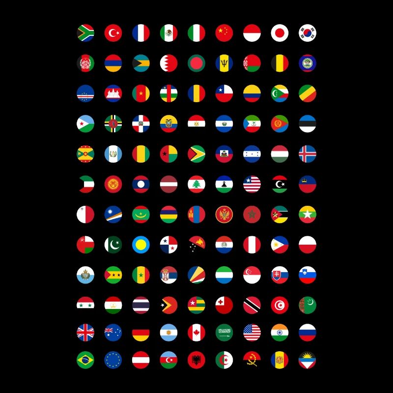 Tous les pays Drapeaux du monde 287 Drapeau