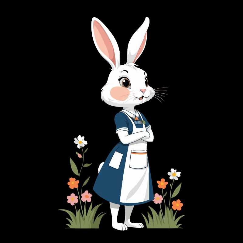 Nurse Bunny Cute Easter Bunny Motif