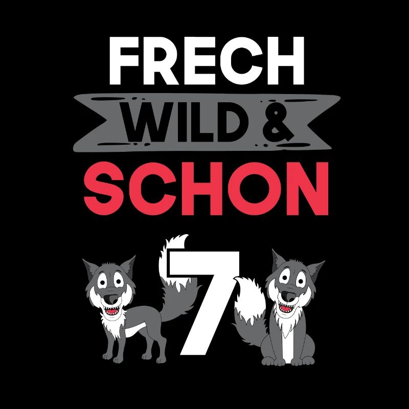 7 Jahre Geburtstag Junge Mädchen Wolf