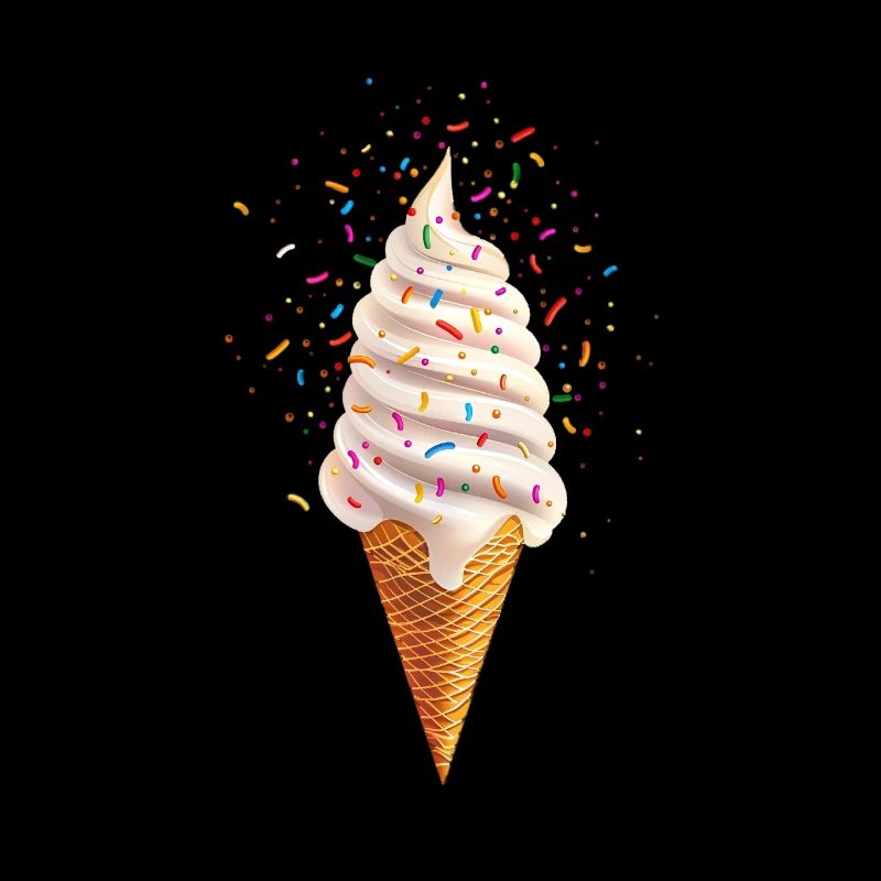 Sommerfreude Mit Buntem Eiscreme Motiv